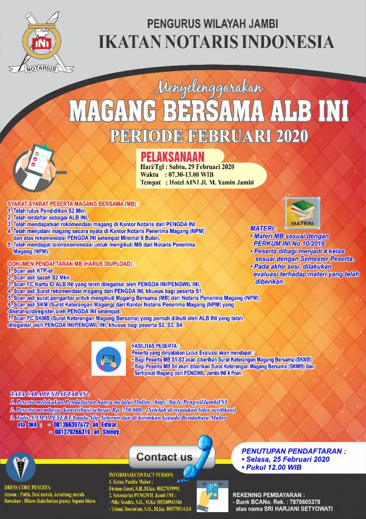 MAGANG BERSAMA PENGURUS WILAYAH JAMBI BULAN FEBRUARI 2020