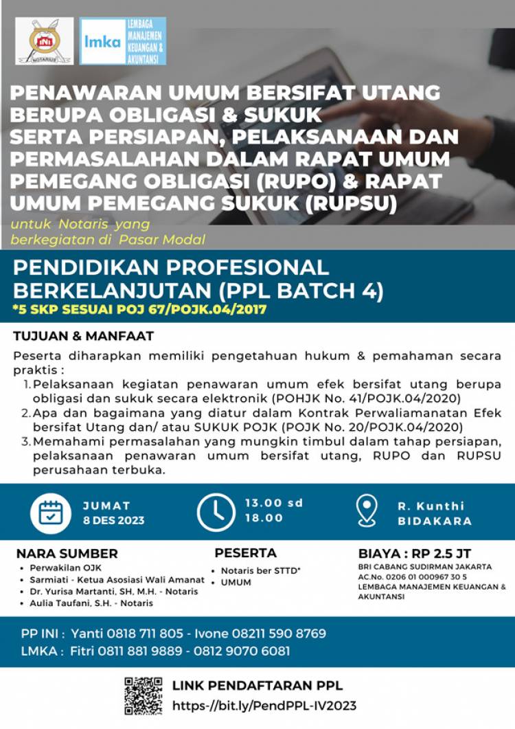 Pendidikan Profesional Berkelanjutan (PPL) Pasar Modal Batch 4