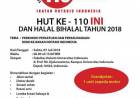 HUT KE - 110 INI DAN HALAL BI HALAL TAHUN 2018
