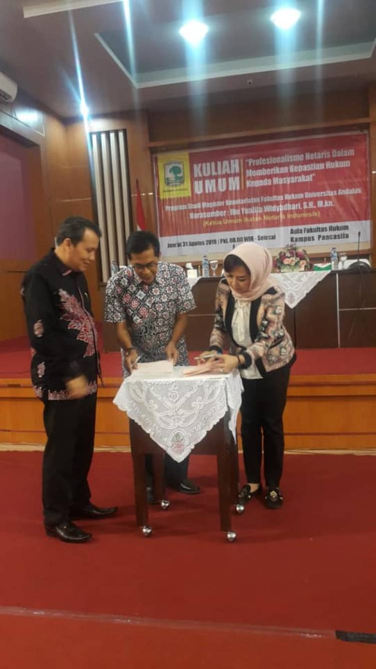 Kuliah Umum Program Studi Magister Kenotariatan Fakultas Hukum Universitas Andalas