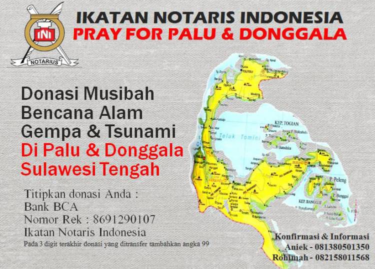 Ikatan Notaris Indonesia Pray For Palu & Donggala