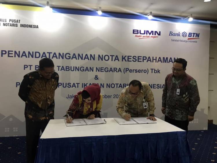 Penandatanganan Nota Kesepahaman Ikatan Notaris Indonesia dan PT Bank Tabungan Negara