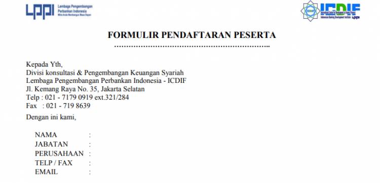 FORMULIR PENDAFTARAN PESERTA 2