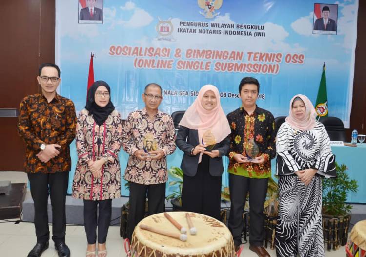 Sosialisasi dan Bimbingan Teknis OSS (Online Single Submission) Pengwil Bengkulu Ikatan Notaris Indonesia